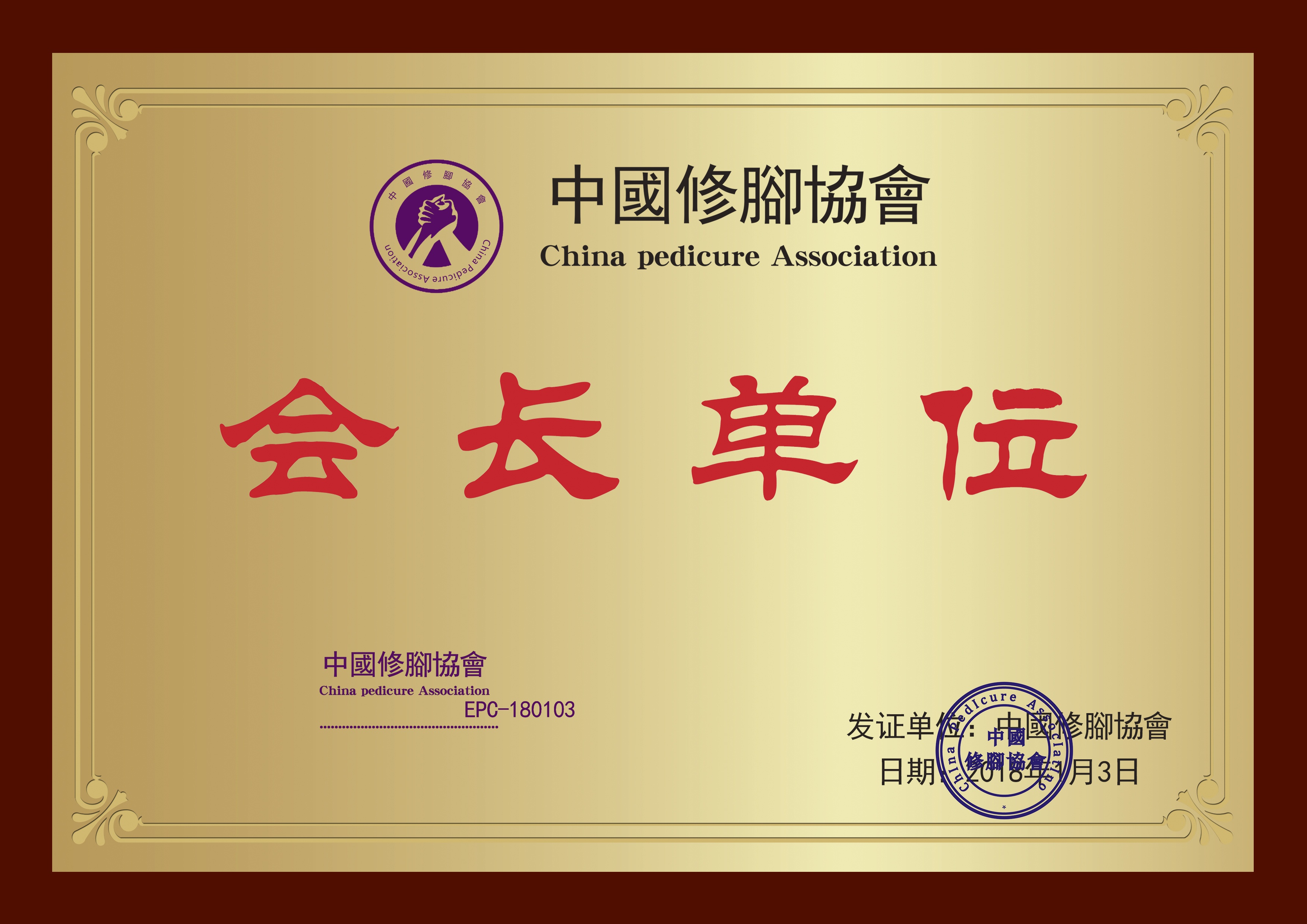 中国修脚协会会长单位